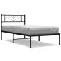 Preview: Bettgestell mit Kopfteil Metall Schwarz 90x190 cm