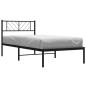 Preview: Bettgestell mit Kopfteil Metall Schwarz 90x190 cm