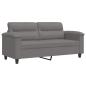 Preview: 2-Sitzer-Sofa Dunkelgrau 140 cm Mikrofasergewebe