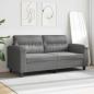 Preview: 2-Sitzer-Sofa Dunkelgrau 140 cm Mikrofasergewebe