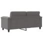 Preview: 2-Sitzer-Sofa Dunkelgrau 140 cm Mikrofasergewebe