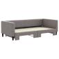 Preview: Tagesbett Ausziehbar Taupe 90x200 cm Stoff