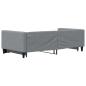 Preview: Tagesbett Ausziehbar Hellgrau 100x200 cm Stoff