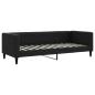 Preview: Tagesbett Ausziehbar mit Schubladen Schwarz 80x200 cm Stoff