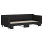 Preview: Tagesbett Ausziehbar Schwarz 80x200 cm Stoff