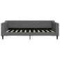 Preview: Tagesbett Ausziehbar Dunkelgrau 90x190 cm Stoff