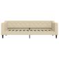 Preview: Tagesbett Ausziehbar mit Schubladen Creme 80x200 cm Stoff
