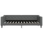 Preview: Tagesbett Ausziehbar mit Schubladen Dunkelgrau 90x200 cm Stoff