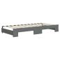 Preview: Tagesbett Ausziehbar mit Schubladen Dunkelgrau 90x200 cm Stoff
