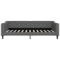 Preview: Tagesbett Ausziehbar mit Schubladen Dunkelgrau 100x200 cm Stoff