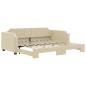 Preview: Tagesbett Ausziehbar Creme 100x200 cm Stoff
