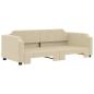 Preview: Tagesbett Ausziehbar Creme 100x200 cm Stoff