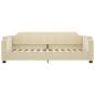 Preview: Tagesbett Ausziehbar Creme 100x200 cm Stoff