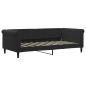 Preview: Tagesbett Ausziehbar Schwarz 90x190 cm Samt