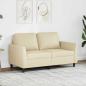 Preview: ARDEBO.de - 2-Sitzer-Sofa Creme 120 cm Kunstleder