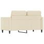 Preview: 2-Sitzer-Sofa Creme 120 cm Kunstleder
