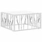 Preview: Couchtisch Silbern 80x80x40 cm Edelstahl und Glas