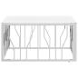 Preview: Couchtisch Silbern 80x80x40 cm Edelstahl und Glas