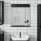 Preview: ARDEBO.de - Badspiegel mit Ablage BERG Schwarz 60x12x70 cm Massivholz