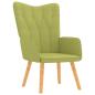 Preview: Relaxsessel mit Hocker Grün Stoff