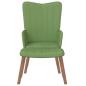 Preview: Relaxsessel mit Hocker Hellgr?n Samt