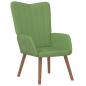 Preview: Relaxsessel mit Hocker Hellgr?n Samt