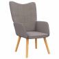 Preview: Relaxsessel mit Hocker Taupe Stoff