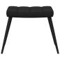 Preview: Relaxsessel mit Hocker Schwarz Stoff