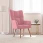 Preview: ARDEBO.de - Relaxsessel Rosa Samt
