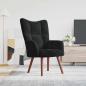 Preview: ARDEBO.de - Relaxsessel Schwarz Samt