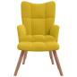 Preview: Relaxsessel mit Hocker Senfgelb Samt