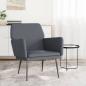 Preview: ARDEBO.de - Sessel Dunkelgrau 62x79x79 cm Samt