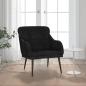 Preview: ARDEBO.de - Sessel Schwarz 63x76x80 cm Samt