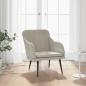 Preview: ARDEBO.de - Sessel Hellgrau 63x76x80 cm Samt