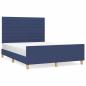 Preview: Bettgestell ohne Matratze Blau 140x200 cm Stoff