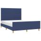 Preview: Bettgestell ohne Matratze Blau 140x200 cm Stoff