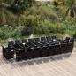 Preview: ARDEBO.de - 21-tlg. Garten-Essgruppe mit Kissen Poly Rattan Schwarz