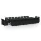Preview: 21-tlg. Garten-Essgruppe mit Kissen Poly Rattan Schwarz