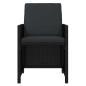 Preview: 21-tlg. Garten-Essgruppe mit Kissen Poly Rattan Schwarz