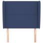 Preview: Kopfteil mit Ohren Blau 103x23x118/128 cm Stoff