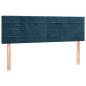 Preview: Boxspringbett mit Matratze Dunkelblau 140x190 cm Samt