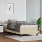 Preview: ARDEBO.de - Boxspringbett mit Matratze Creme 80x200 cm Kunstleder