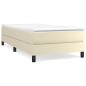 Preview: Boxspringbett mit Matratze Creme 80x200 cm Kunstleder