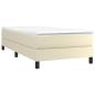 Preview: Boxspringbett mit Matratze Creme 80x200 cm Kunstleder