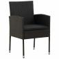 Preview: 9-tlg. Garten-Essgruppe Poly Rattan Schwarz