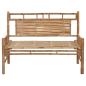 Preview: Gartenbank mit Auflage 120 cm Bambus