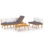 Preview: 3-tlg. Garten-Lounge-Set mit Kissen Massivholz Akazie