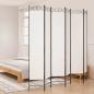 Preview: ARDEBO.de - 6-tlg. Paravent Weiß 240x220 cm Stoff