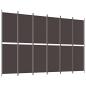 Preview: 6-tlg. Paravent Braun 300x200 cm Stoff