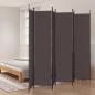 Preview: ARDEBO.de - 6-tlg. Paravent Braun 300x220 cm Stoff